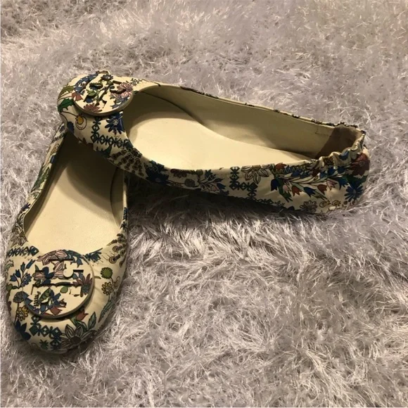 Tory Burch Floral Cream Ballet Flats - Picture 7 of 7